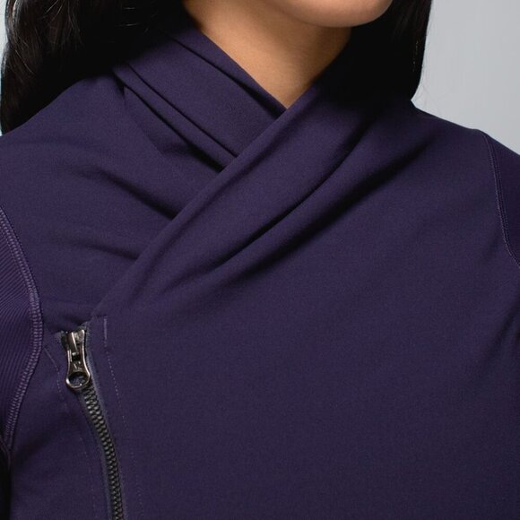 Lululemon Bhakti Yoga Jacket- Black Grape Athletic Jacket- Size 4 - Picture 4 of 15